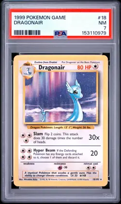 1999 POKEMON GAME #18 DRAGONAIR PSA 7 - Image 1