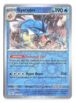 2023 Near Mint Pokemon Gyarados 130/165 Reverse Holo Scarlet Violet 151 English - Image 1