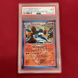 GRADED PSA 9 2013 Pokemon B & W Volcarona-Holo Plasma Blast-Cracked Ice #13 - Image 1