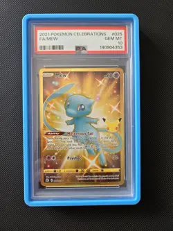 2021 Pokemon Celebrations Mew #025 Full Art Gold Secret Rare PSA 10 MINT w/guard - Image 1