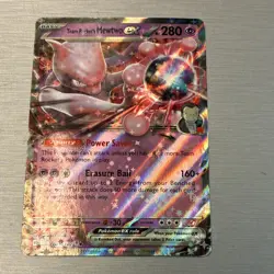 Pokemon Team Rocket's Mewtwo ex 205 SV Promo Full Art Holo 280 HP EX - Image 1