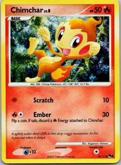 Chimchar #014/017 POP Series 6 Pokemon NM/LP - Image 1