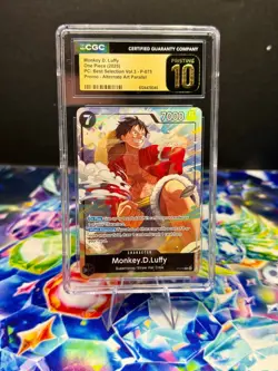 2025 One Piece TCG Luffy P-075 Promo Best Selection Vol 3 CGC 10 Pristine - Image 1
