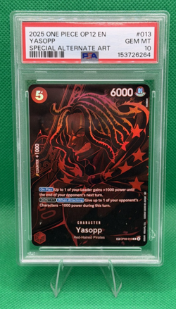 One Piece CCG Yasopp SP Alternate Art OP12 OP09-013 PSA 10 GEM MINT 💎 - Image 1