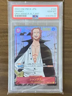 PSA10 Shanks SR OP01-120 SEC Manga Romance Dawn One Piece Card 2022 Japan JP F/S - Image 1
