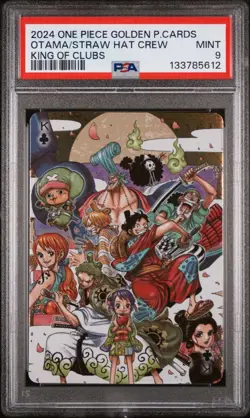 2024 One Piece Golden Playing Cards the Straw Hat Crew Otama PSA 9 King Clubs - Image 1