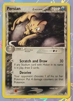 Persian 48/110 Delta Species EX Holon Phantoms Pokemon Card VLP - Image 1