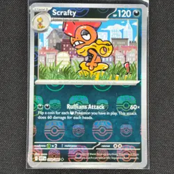 Scrafty - 058/086 - Masterball Holo - White Flare - Pokemon Card - NM/M - Image 1