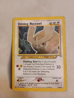Pokemon Card: Shining Noctowl 110/105 Neo Destiny Set Vintage! HP/Damage - Image 1