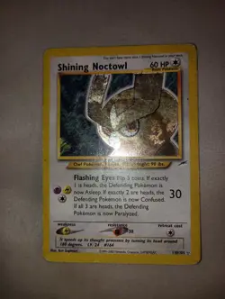 Pokemon Card: Shining Noctowl 110/105 Neo Destiny Set Vintage! HP/Damage - Image 2