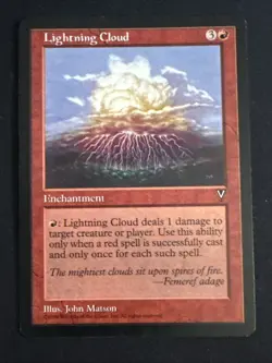 1x Lightning Cloud Visions LP MTG Magic the Gathering x1 MKE - Image 1