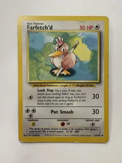 Pokemon Farfetch'd Basic 27/102 Base Set Regular 1999 Uncommon Wizards - Image 1