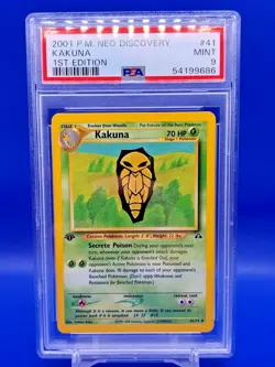 Kakuna 2001 Neo Discovery #41 1st Edition Pokemon PSA 9 MINT 41/75 Fresh Grade! - Image 1