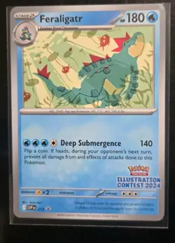 Pokemon TCG Feraligatr Illustration Contest 2024 Holo Promo 213 - Image 1