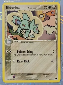Nidorina 34/101 Delta Species Dragon Frontiers Pokemon Card NM - Image 1