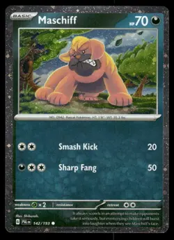 Swirl 🌀 Maschiff 142/198 Cosmos Holo Promo Rare Pokemon TCG - Image 1