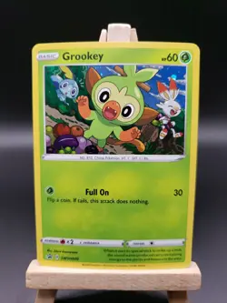 Pokemon TCG Grookey Sword & Shield Swsh070 Holo Promo SWIRL!!! - Image 1