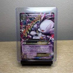 Pokemon M Mewtwo EX Mega Full Art Holo Ultra Rare XY Breakthrough 64/162 - Image 1