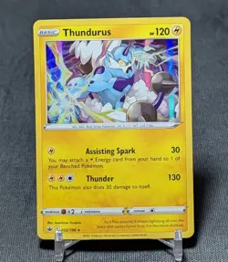 Thundurus Holo Rare Lightning Type Chilling Reign Pokemon TCG Card 052/198 - Image 1