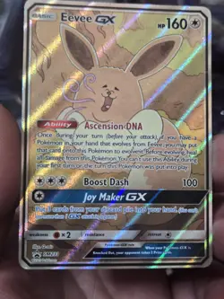 Pokemon TCG Eevee GX Promo Full Art Holo Sun & Moon Black Star Promo 233 DMG - Image 5