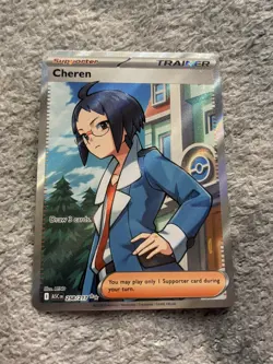 Pokemon TCG Ascended Heroes Set Cheren 258/217 Full Art Secret Rare - Image 1