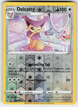 Delcatty 142/189 Rare Darkness Ablaze Pokemon Reverse Holo Near Mint - Image 1