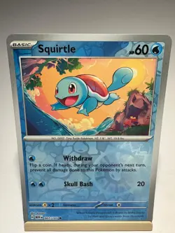 Squirtle 007/165 Common 151 Pokemon Reverse Holo Near Mint - Image 1