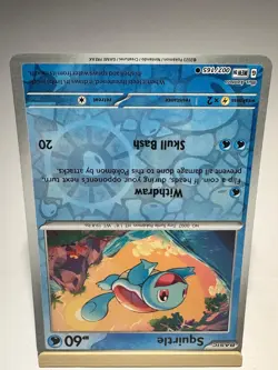 Squirtle 007/165 Common 151 Pokemon Reverse Holo Near Mint - Image 2