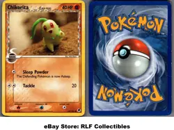 2006 Pokemon, EX Dragon Frontiers, #44/101 Chikorita Delta Species, Common (b) - Image 1