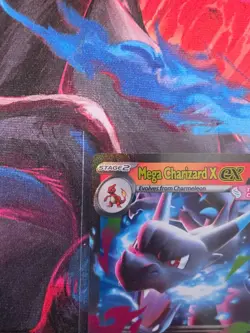 Mega Charizard X ex 013/094 Me02: Phantasmal Flames Holo Pokemon Near Mint - Image 2