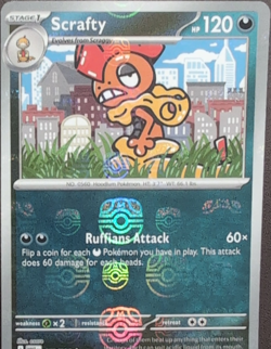 Scrafty 058/086 Sv: White Flare Holo Master Ball Pattern Stage 1 Uncommon 120 HP - Image 1
