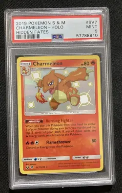 Pokemon 2019 Hidden Fates Charmander SV7 Holo Mint PSA 9 - Image 1