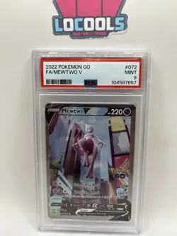 2022 Pokemon GO FA/MEWTWO V MINT 072/078 PSA 9 POKEMON TCG - Image 1