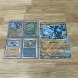 Pokemon Prismatic Evolutions Lucario ex & Tyranitar Stamped Promo Promos TCG Lot - Image 1