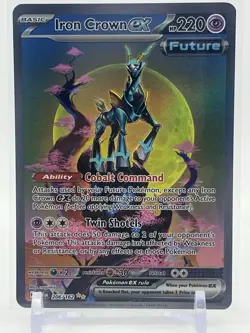 Pokemon TCG Iron Crown EX Scarlet & Violet Temporal Forces 206/162 SIR NM - Image 1