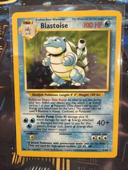 Pokemon Blastoise 2/102 Vintage Base Set Holographic Rare Holo Super Clean NM #2 - Image 1