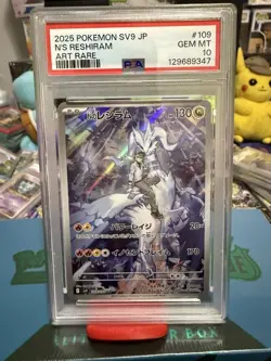 Pokemon TCG N's Reshiram Holo 109 Psa 10 Japanese - Image 1