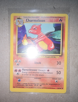 Pokemon TCG Base Set Charmeleon #24 Unlimited LP - Image 1