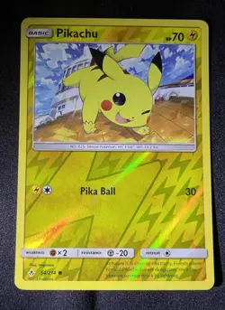 Pokemon PIKACHU REVERSE HOLO Sun & Moon Unbroken Bonds 54/214 - Image 1