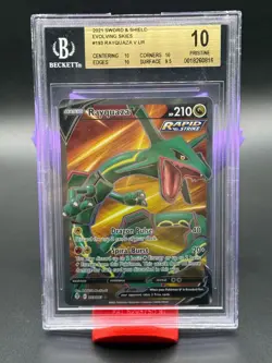 Beckett Prestine 10 Rayquaza V #193 Pokemon Evolving Skies POP 5 - Image 1