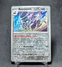 Revavroom Rare Reverse Holo Metal PALDEAN FATES Pokemon TCG Card 065/091 - Image 1