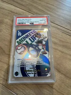 PSA10 Monkey D. Luffy EB02-010 Dodgers X One Piece Night One Piece Card 2025 JP - Image 1