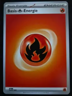 German Basic Fire Energy Pokemon Card. #002 - Image 1