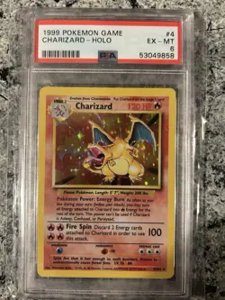 Pokemon Base Set Charizard 4/102 Holo-1999- PSA 6 EX-MT - Authentic Graded Card - Image 1