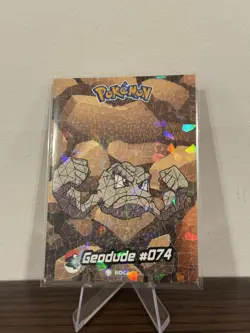 2025 POKEMON STAINED GLASS Crystal Card #074 Geodude Kanto Peru Foil - Image 1