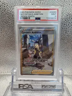 PSA 9 MINT English Pokemon Cynthia’s Ambition GG60/GG70 Crown Zenith - Image 2