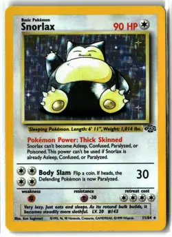 Snorlax ⭐ 11/64 Holo Rare Jungle 1999 Pokemon LP/MP - Image 1