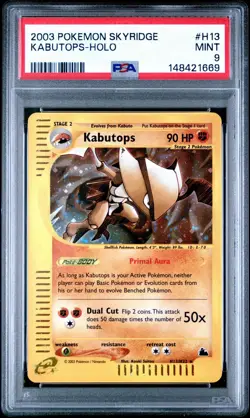 Pokemon TCG Kabutops Holo H13 - Skyridge 2003 - PSA 9, REGRADE CANDIDATE - Image 1