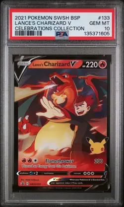 2021 Pokemon Celebration Promo Lance Charizard PSA 10 Gem Mint #133 Englisch - Image 2