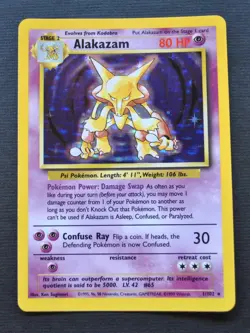PSA 5 - Alakazam #1 / 102 Base Set Holo - Pokemon 1999 - New Cert - Image 3